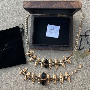 Samantha Wills Jupiter’s Poet Necklace & Earrings & Wooden Box & Tags Authentic